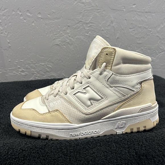 🔥 New Balance 650R Beige Macadamia High Top Sneaker Trainer  Men 8 / Women 9.5 - Picture 2 of 12
